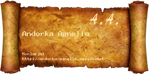 Andorka Agnella névjegykártya